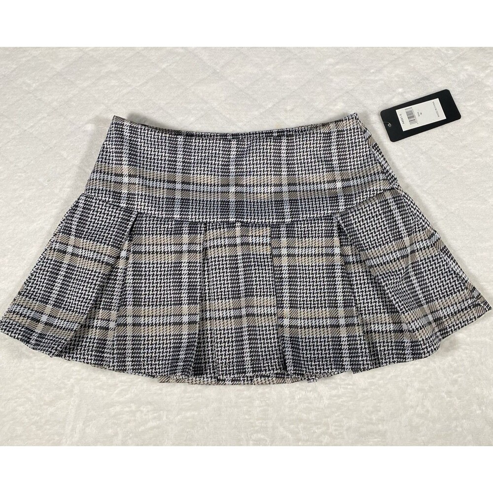 Just Love Micro Mini Plaid Skirt Sz M Y2K Preppy Clueless Pleated School Girl